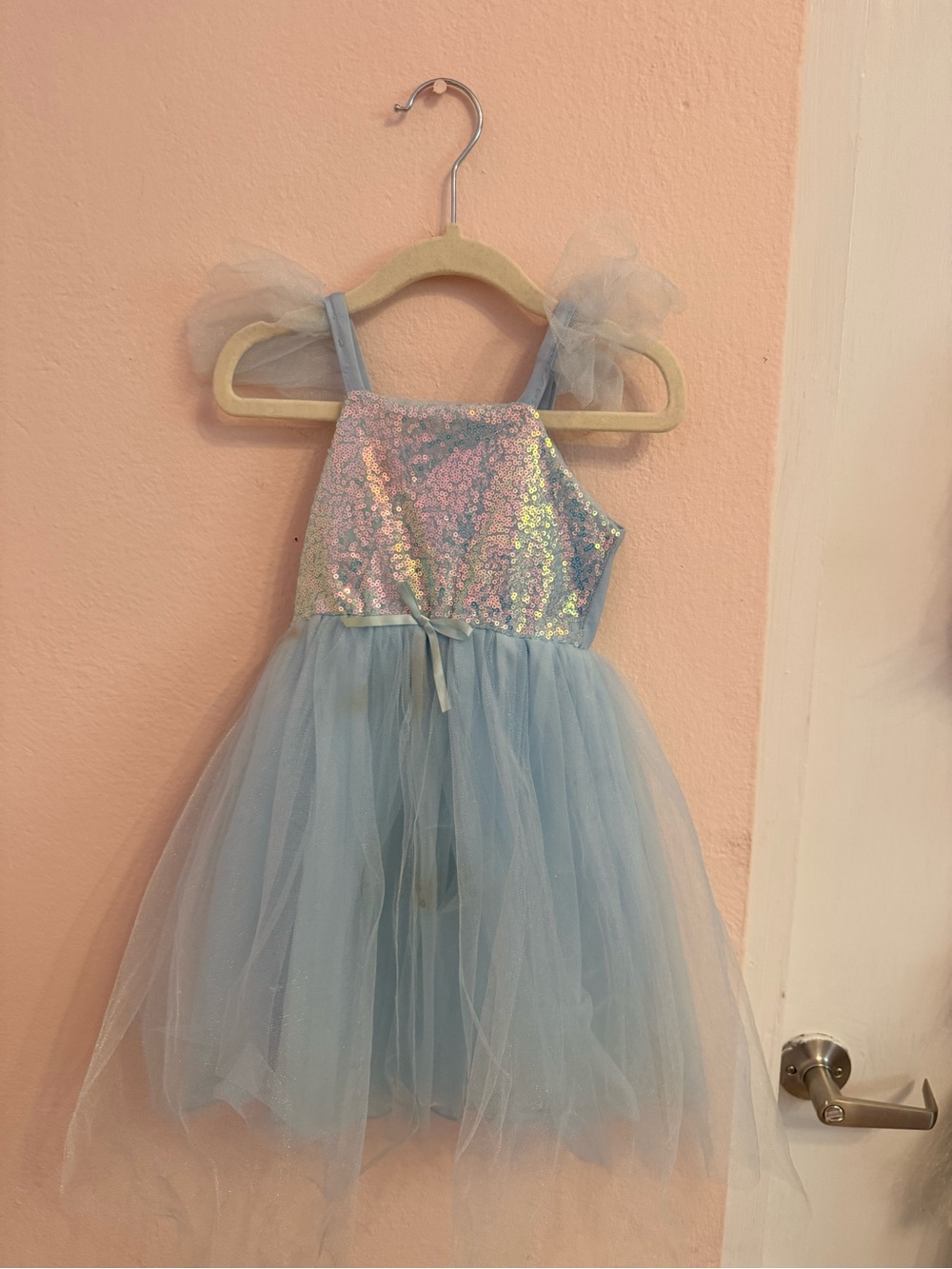Great Pregenders Sequin Light Blue Tulle Dance Dress for Girls